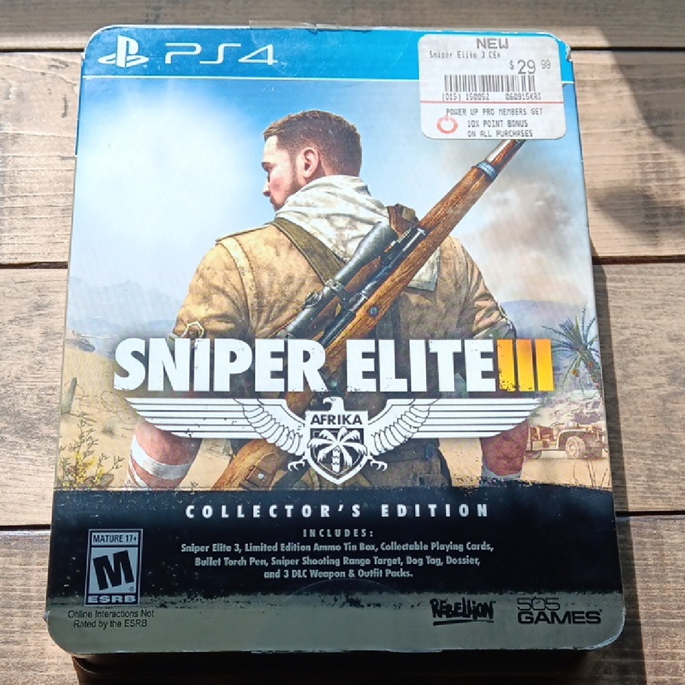 Sniper Elite III Collector's Edition for PS4 - White and Blue